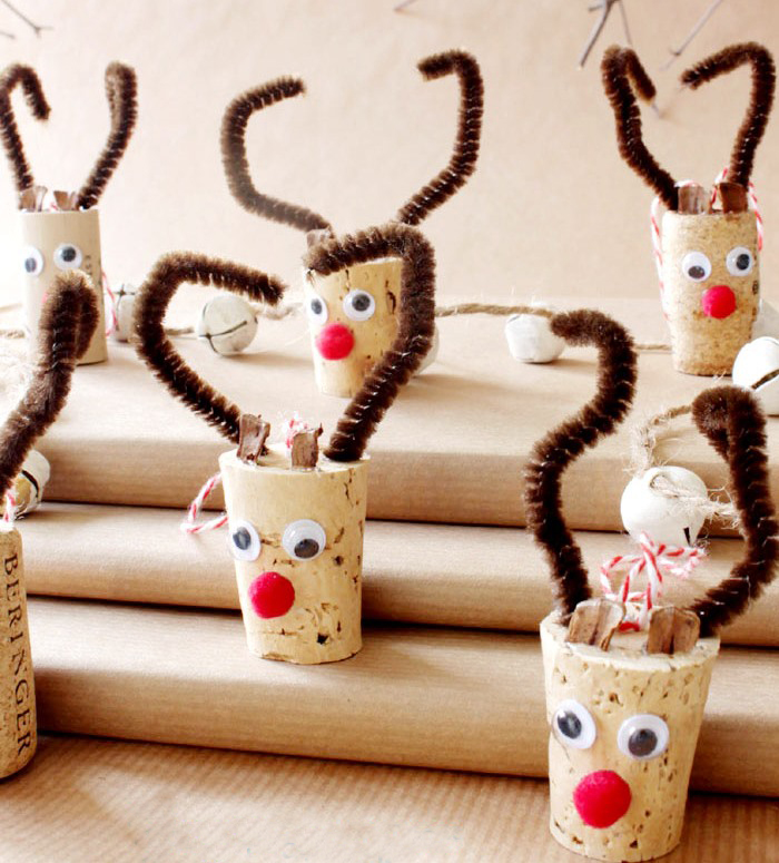 Wine Cork Reindeer Ornament2mn