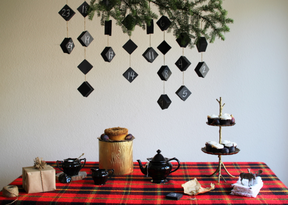 diy chalkboard advent calendar advent tabletop