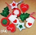 новогодние  игрушки из фетра - Опис