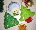 новогодние  игрушки из фетра - Опис